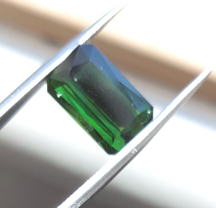 Green Emerald Cut Tourmaline