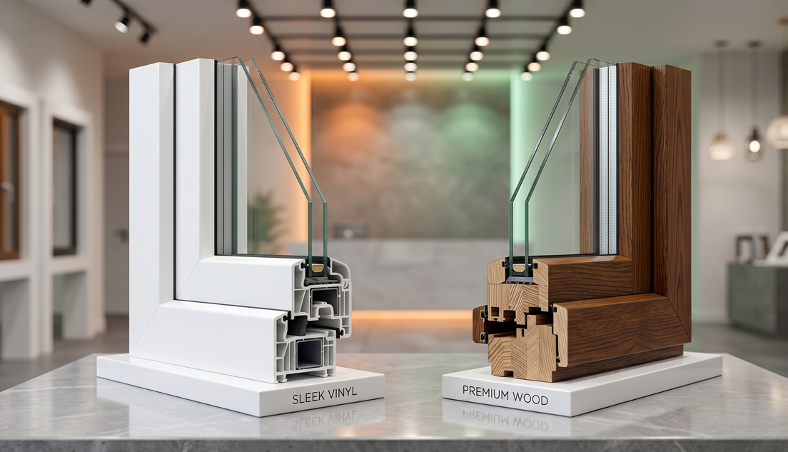 Modern vinyl windows installed for improved energy efficiency and insulation