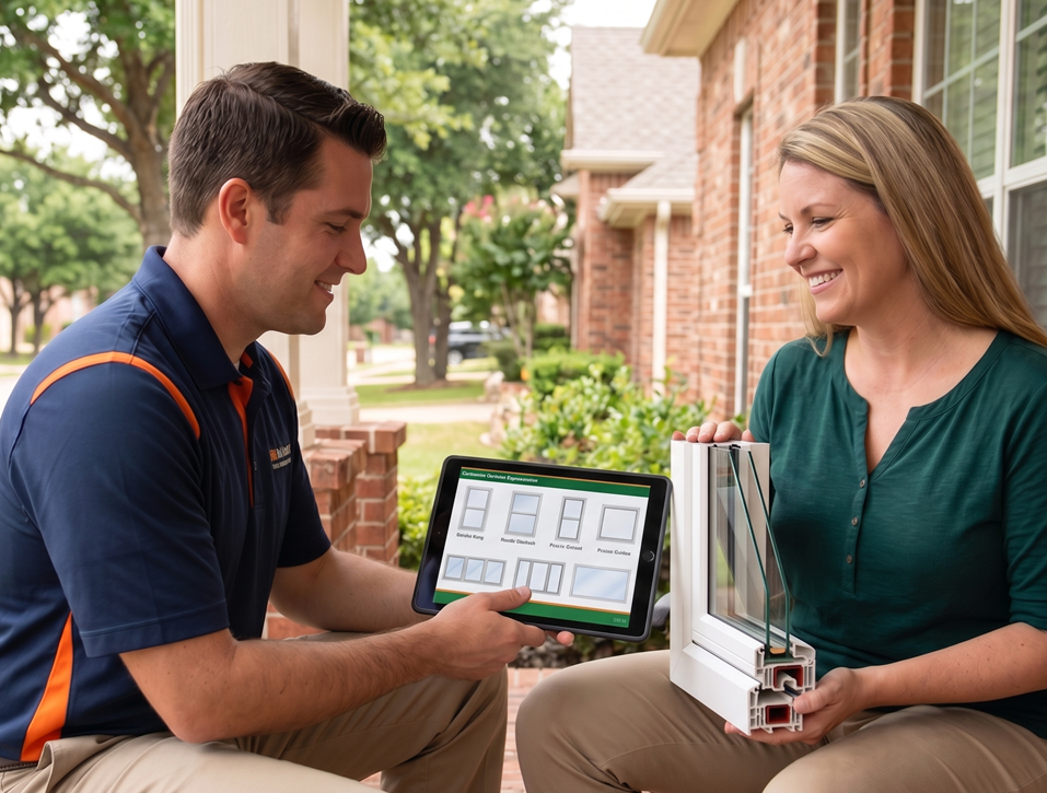 New energy efficient windows installed in McKinney Texas home