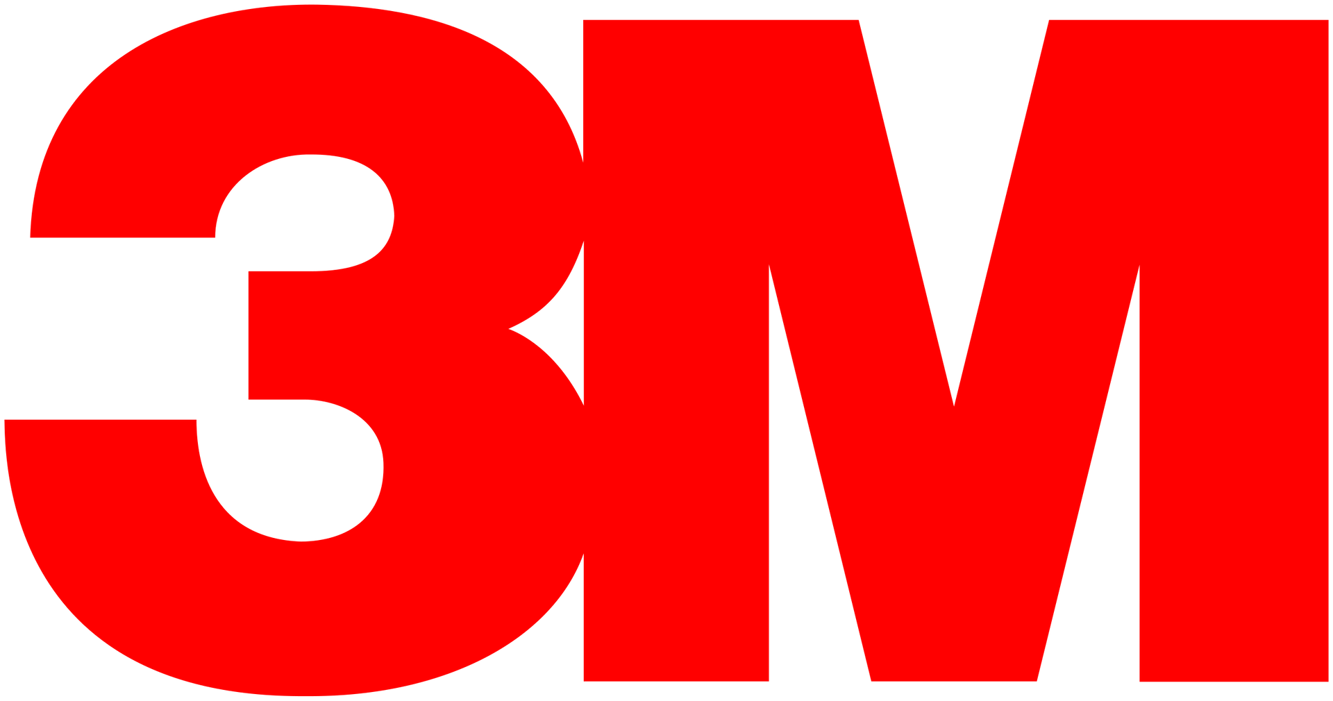 Red 3M logo: bold white letters
