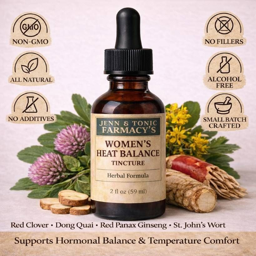 A 2 fl oz dropper bottle of Jenn & Tonic Farmacy’s 
