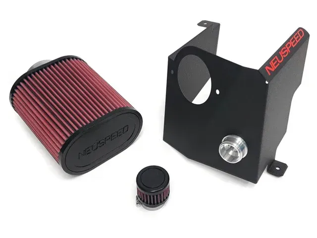 A neuspeed air filter sits next to a black box | Griffin Motorwerke