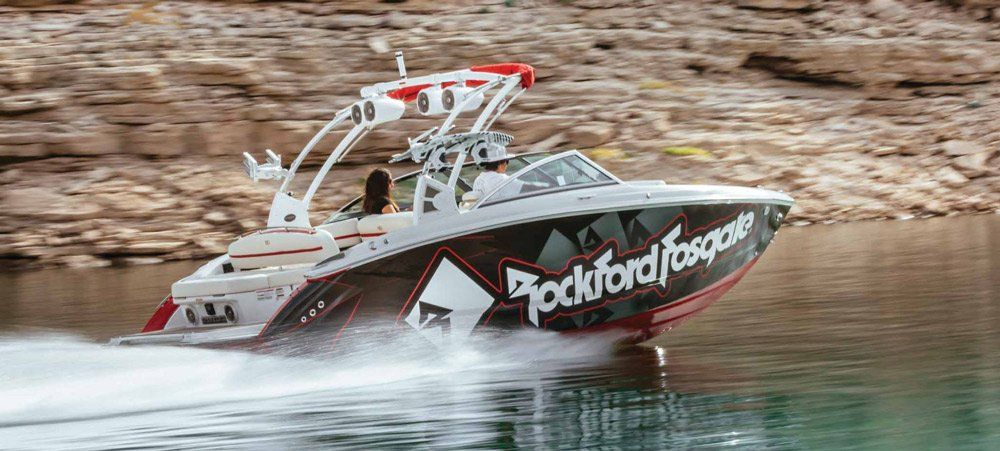 Rockford Fosgate Branded Speedboat — Marine Speakers in Gold Coast, QLD