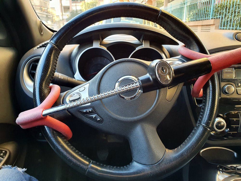 An Anti-theft Device on steering wheel