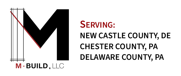 a logo for m-build llc serving new castle county de chester county pa delaware county pa