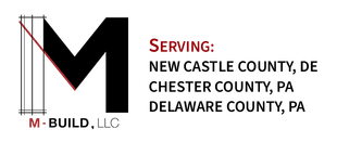 a logo for m-build llc serving new castle county de chester county pa delaware county pa