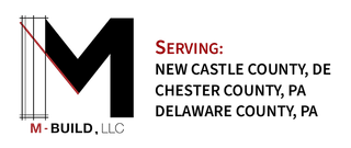 a logo for m-build llc serving new castle county de chester county pa delaware county pa