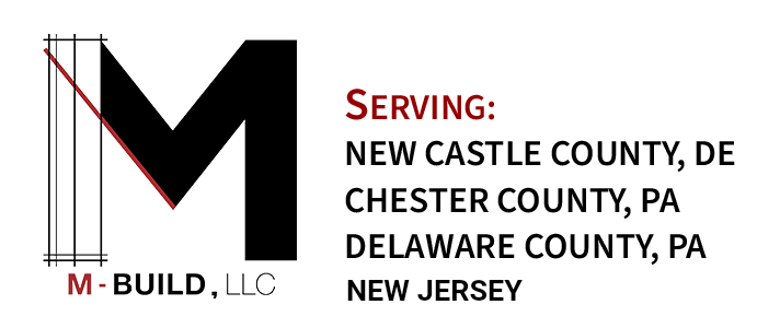 a logo for m-build llc serving new castle county de chester county pa delaware county pa new jersey