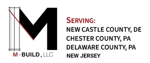 a logo for m-build llc serving new castle county de chester county pa delaware county pa new jersey