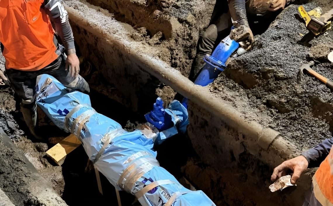 Group of Construction Workers Are Working — Luke Barry Plumbing in Mudgeeraba, QLD