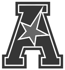 The letter a has a star in the middle of it.