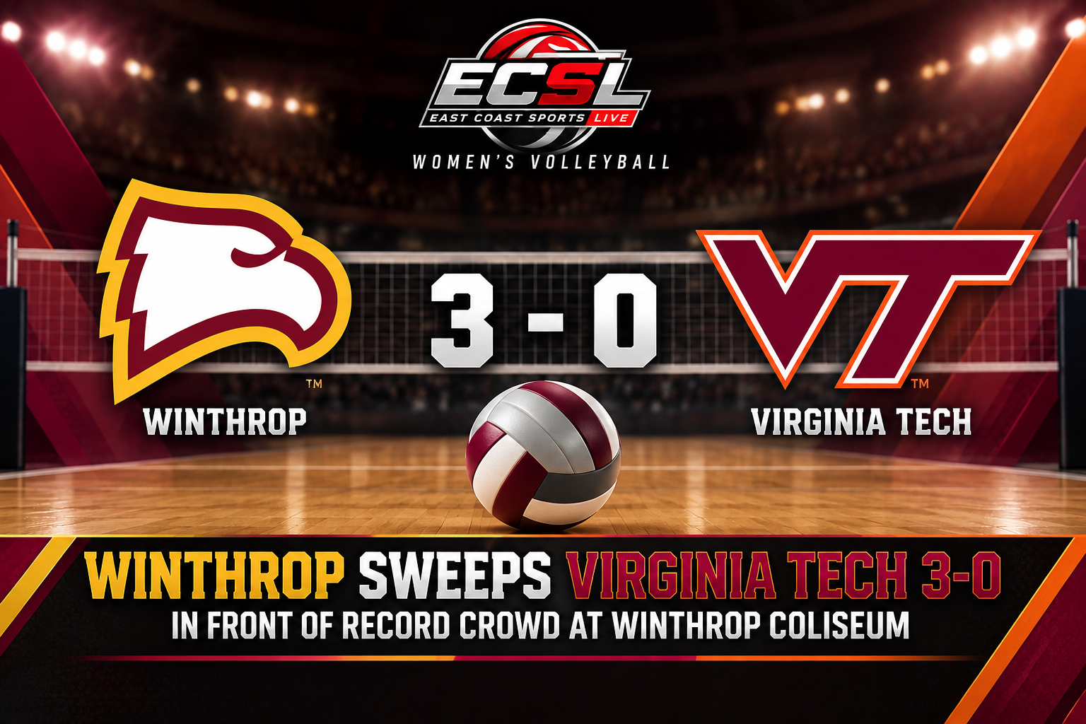 volleyball team logo and score