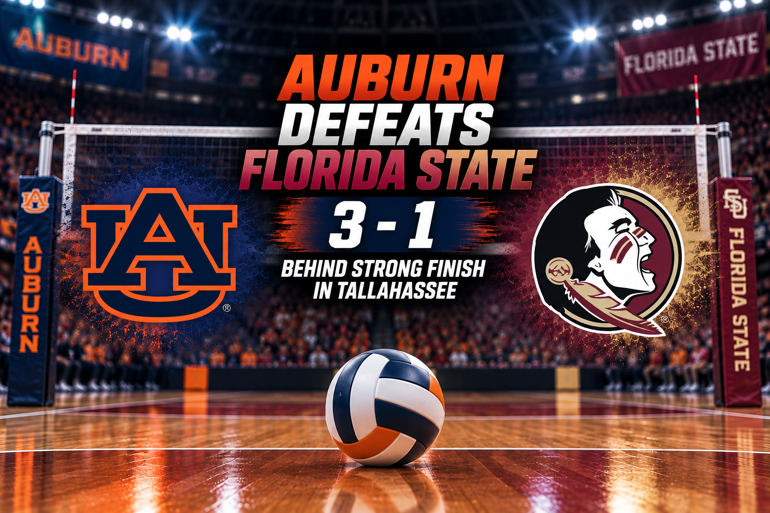 VOLLEYBALL TEAM'S LOGO AND SCORE
