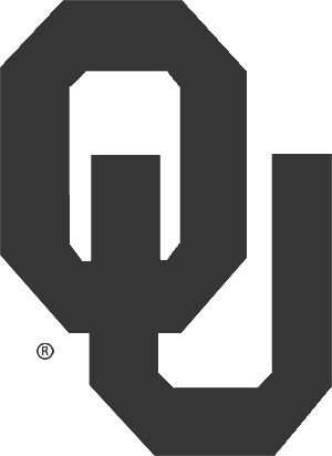 A black and white logo for the university of oklahoma