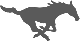 A silhouette of a horse running on a white background.