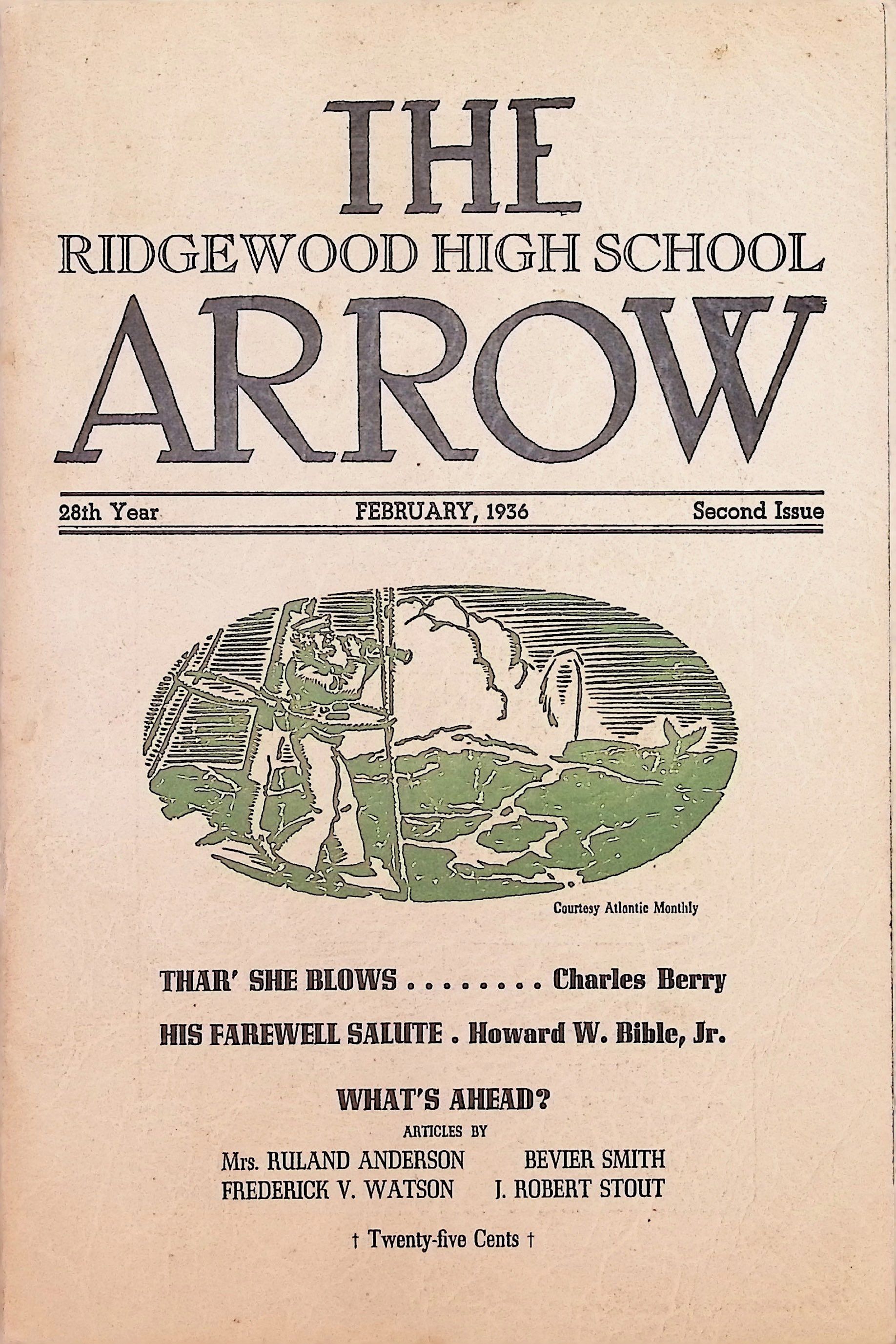 A book titled the ridgewood high school arrow