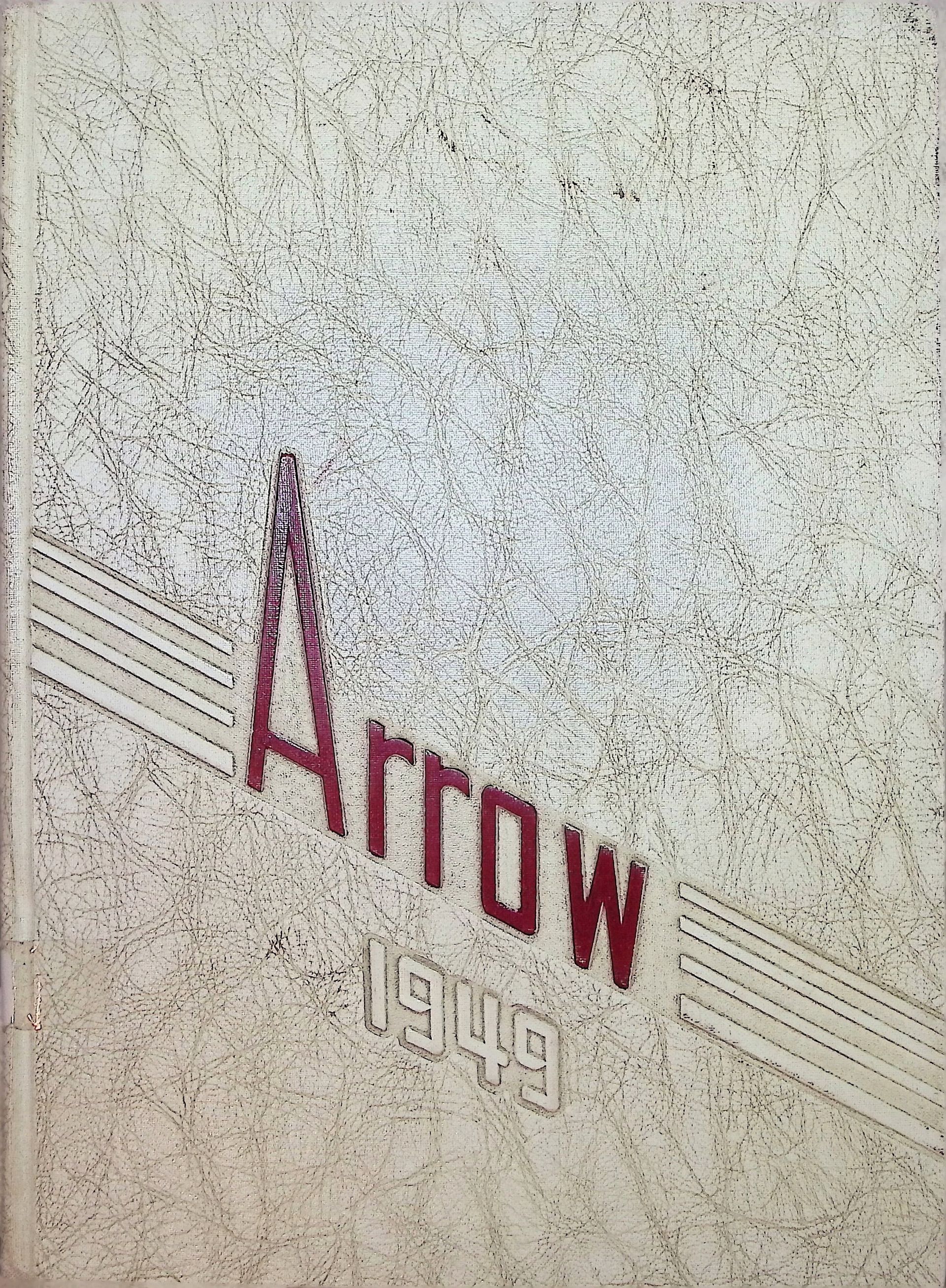 The word arrow is written in red on a white background