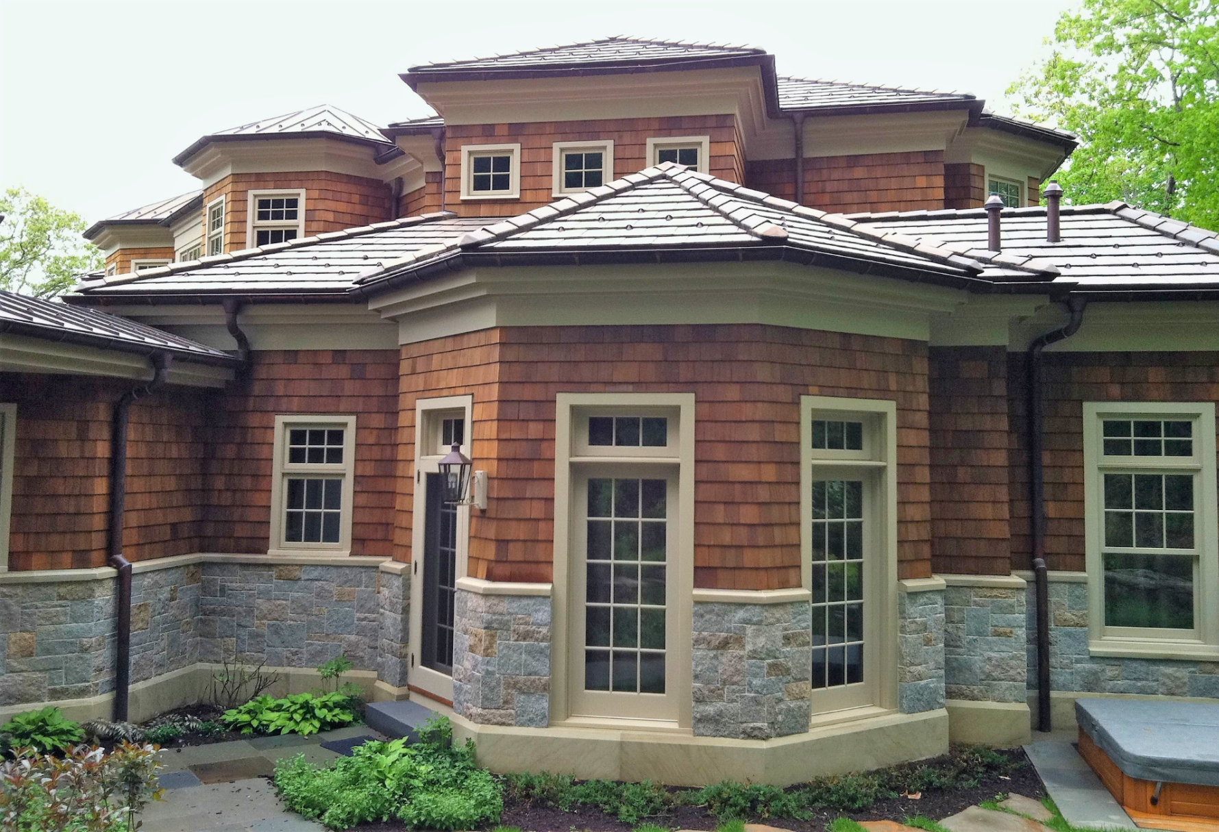 Exterior door molding and eaves