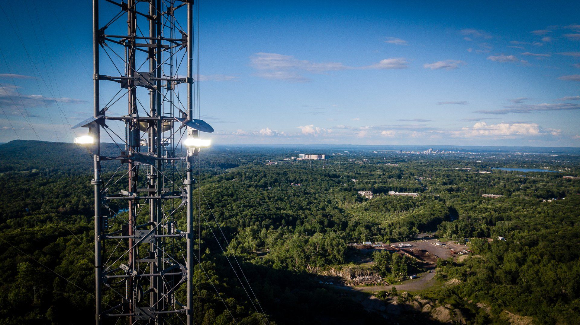 Drake Lighting High Intensity Beacon on a Connecticut NBC Tower