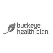 Gray Buckeye Health Plan logo with leaf icon and text