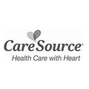 CareSource logo with heart icon and slogan “Health Care with Heart”