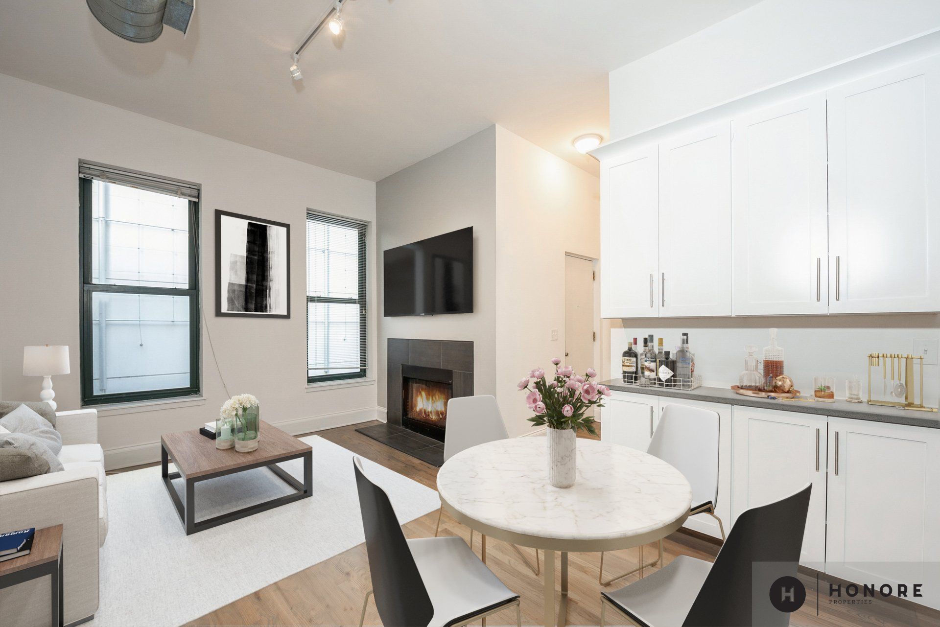 St Benedict Flats kitchen and table