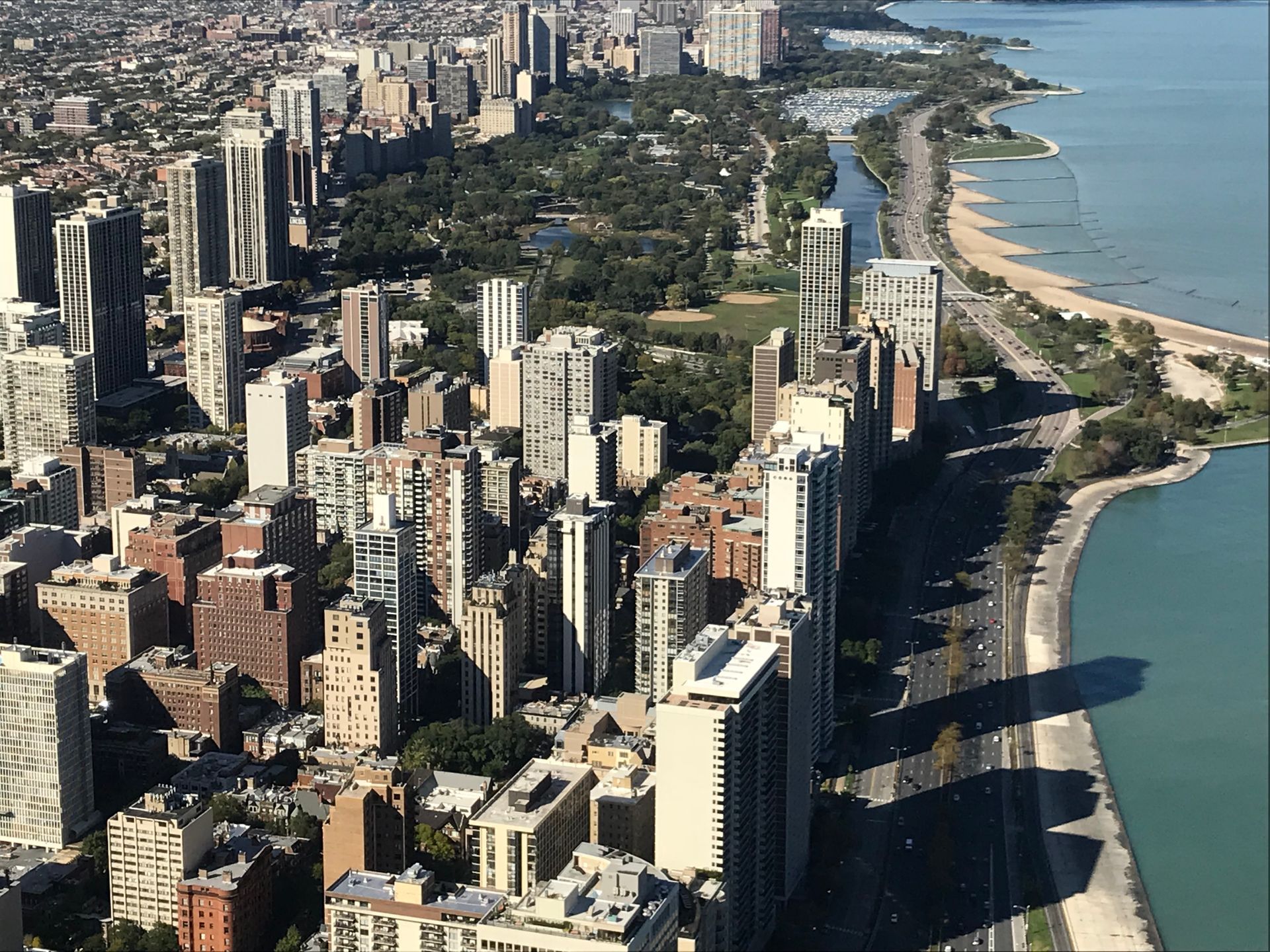 Ariel view of downtown