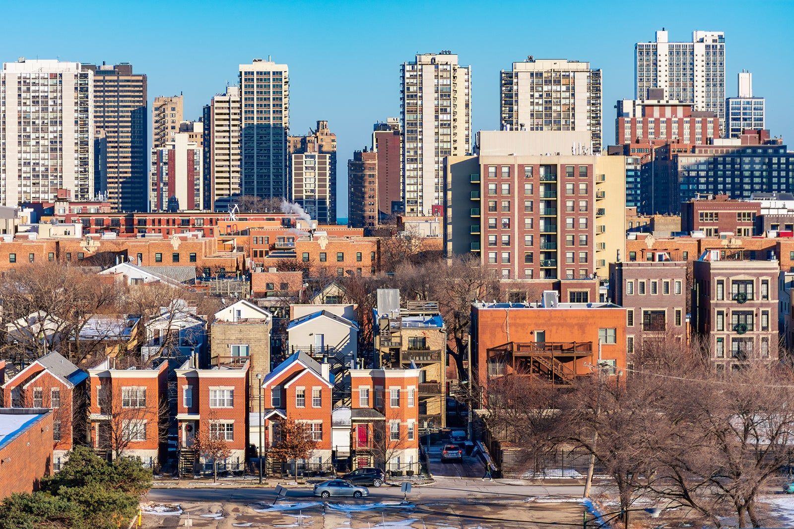 View of downtown and houses