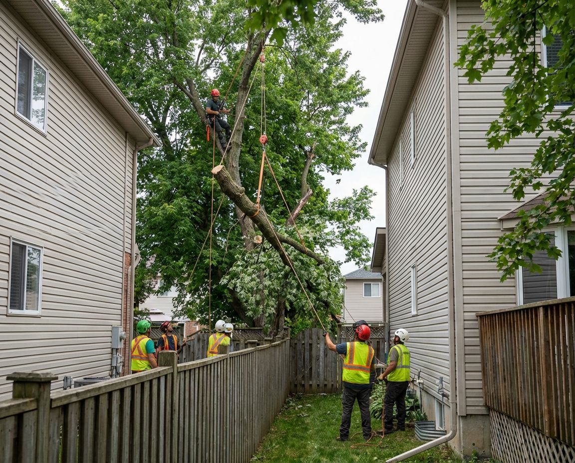 Tree removal in tight Baltimore residential space