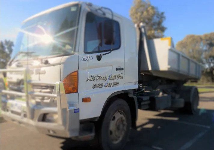 Dump Truck Ready for Bulk Waste Pickup