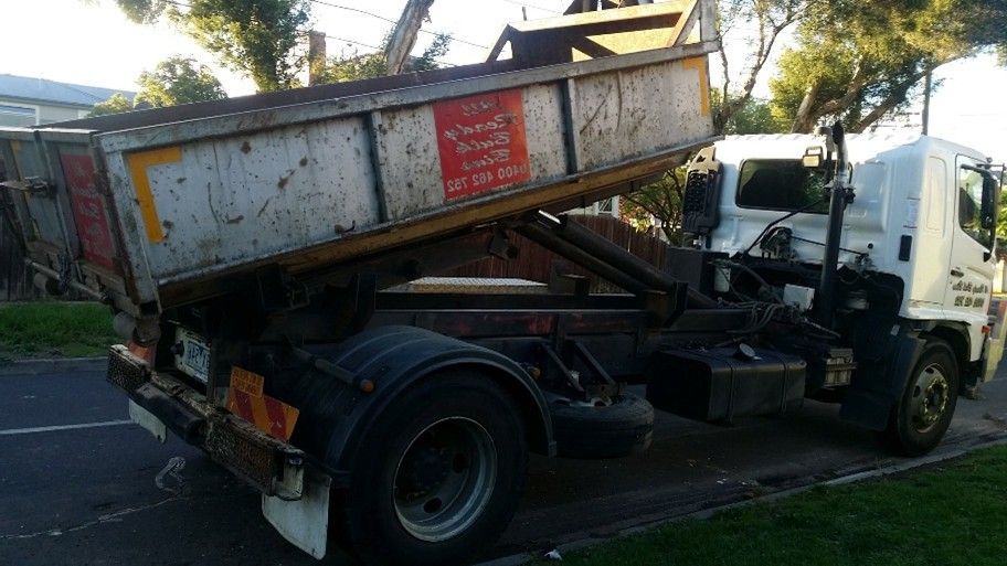 Dump Truck Unloading in Residential Area