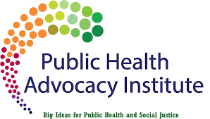 Public Health Advocacy Institute logo with multicolored dotted arc and purple text on white background