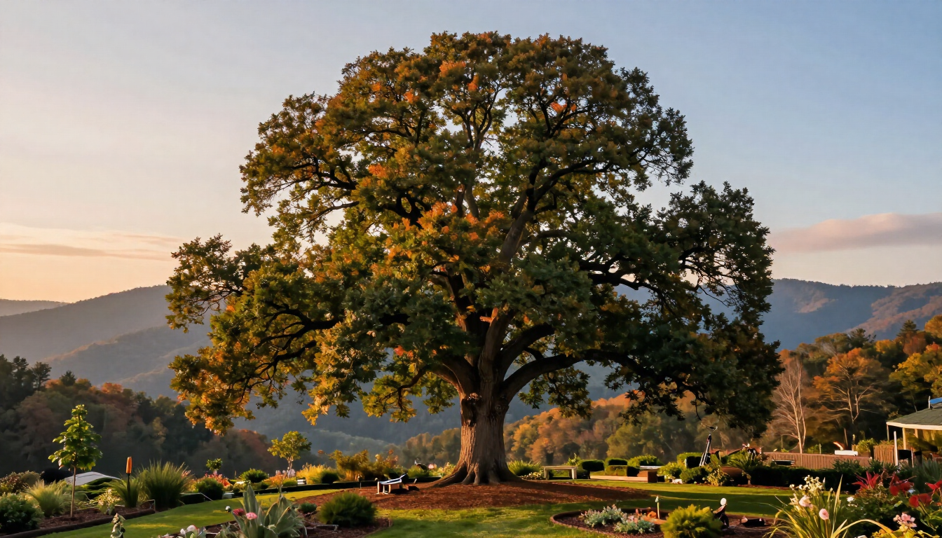 Professional tree cabling system installed in a large heritage tree canopy.