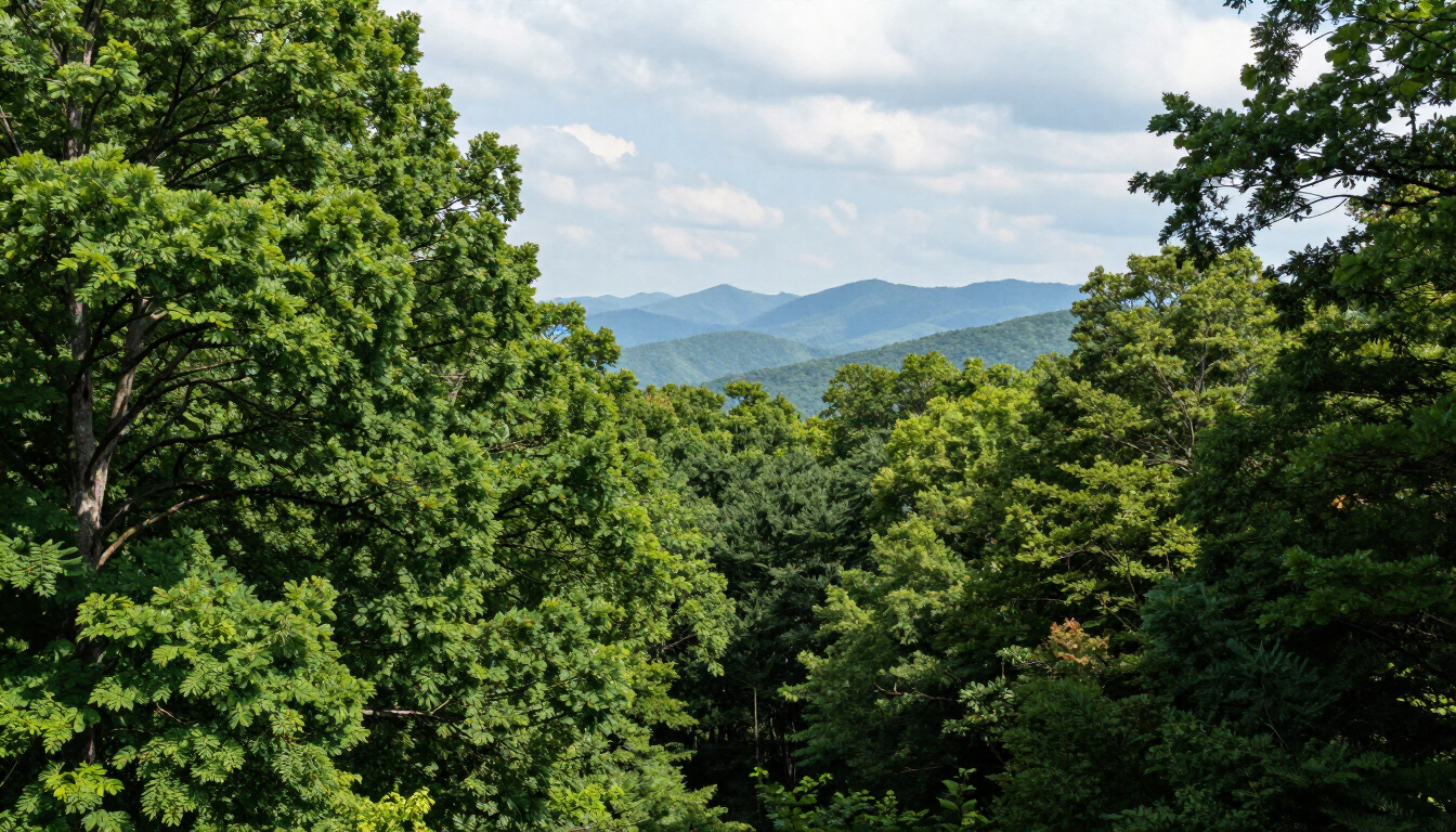 Healthy forest canopy in WNC