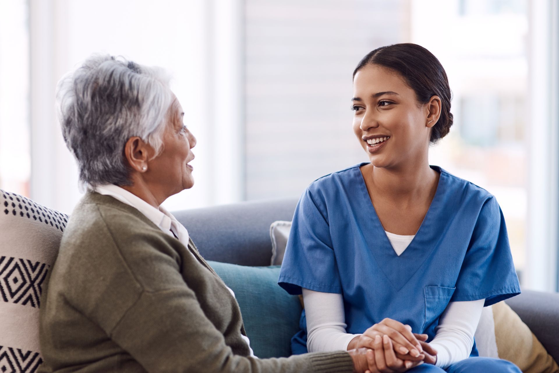 caregiver offering companionship