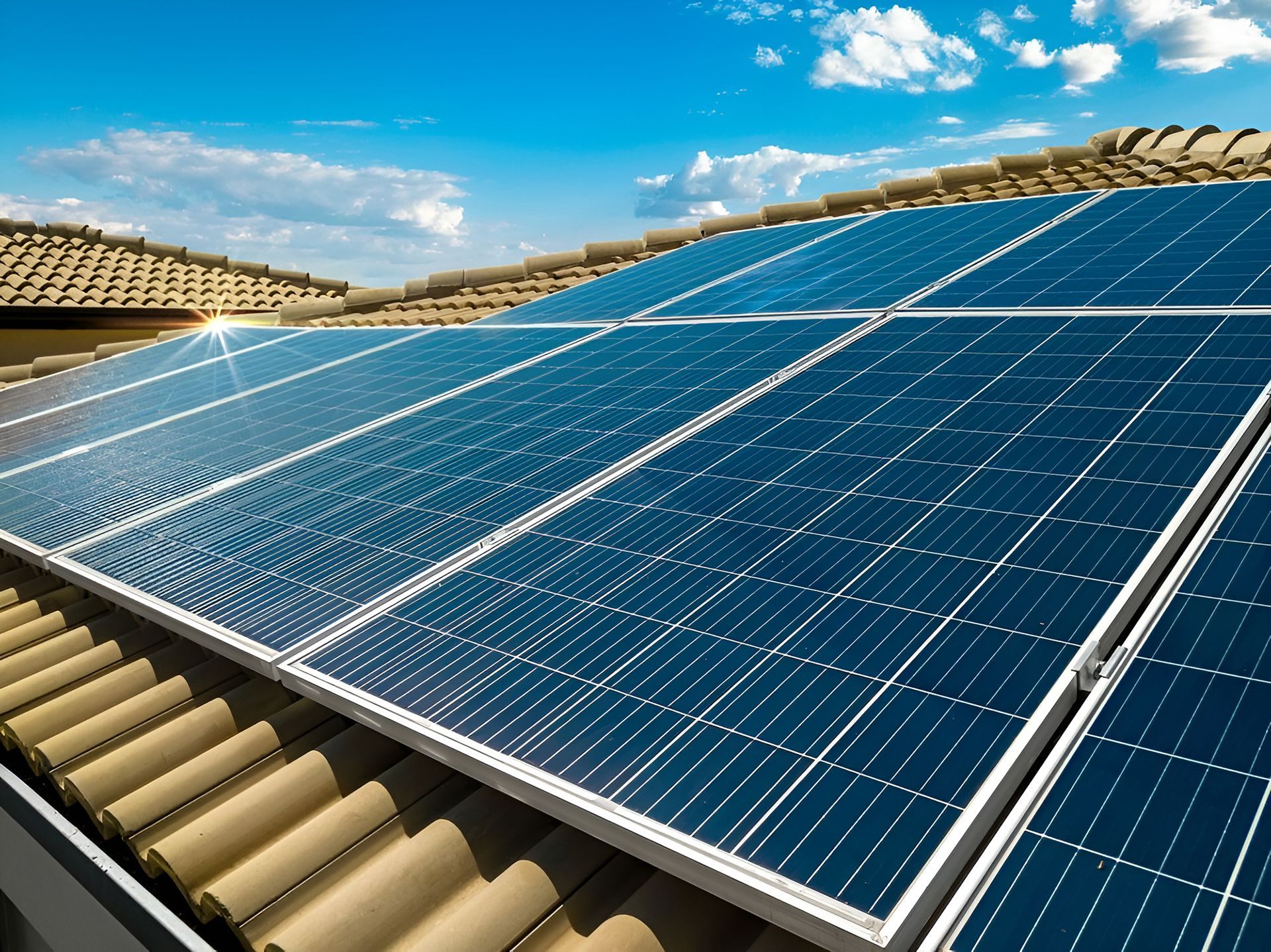 Solar Panels on a Tile Roof — Gold City Solar & Electrical in Cooroy, QLD