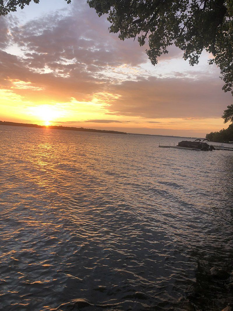 Sunset and ocean