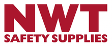 Logo for NWT Safety Supplies. Red letters NWT over 