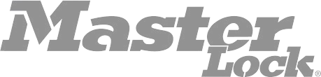 Master Lock logo in gray.