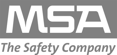 MSA logo: white letters on a gray background, with 
