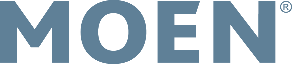MOEN logo in blue and gray letters