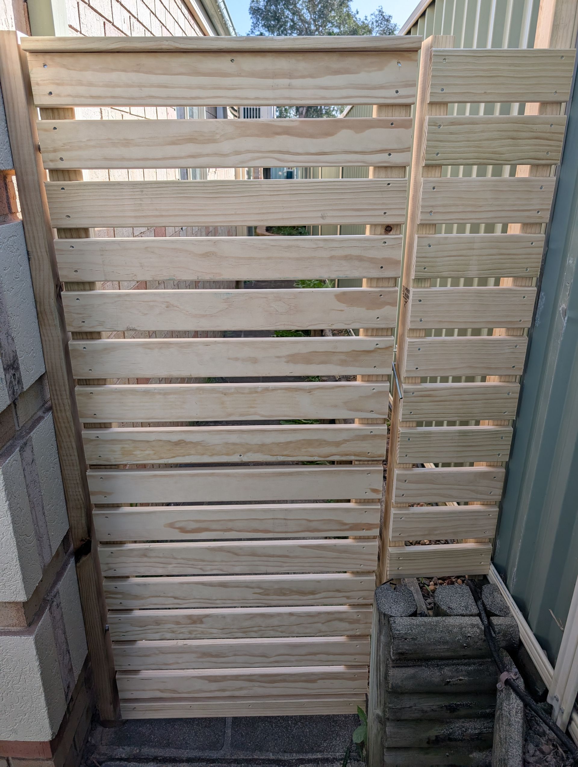 Treated primed pine timber single gate, designed to match the house — WeFence in Lisarow, NSW