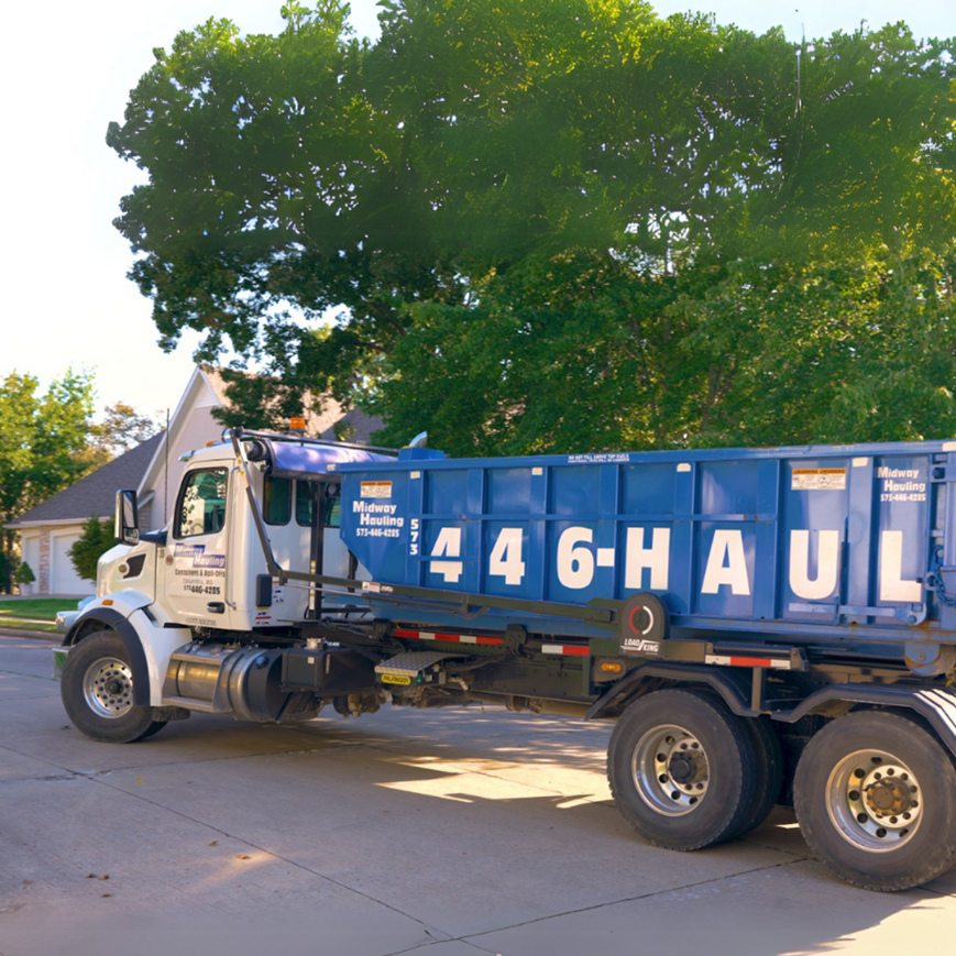 A truck for waste disposal.