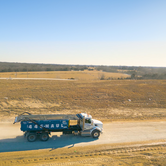 A truck on a road A truck on a road