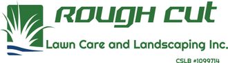 The logo for rough cut lawn care and landscaping inc.