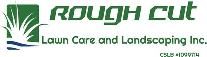 The logo for rough cut lawn care and landscaping inc.
