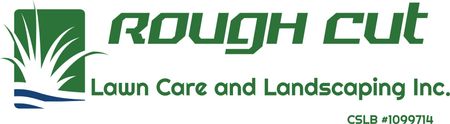 The logo for rough cut lawn care and landscaping inc.