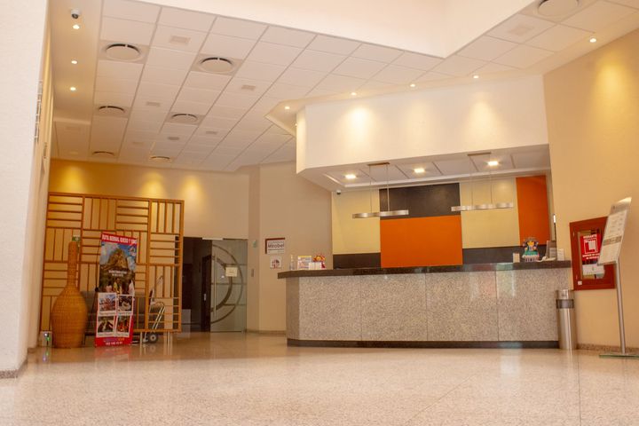 El vestíbulo del hotel Mirabel Querétaro