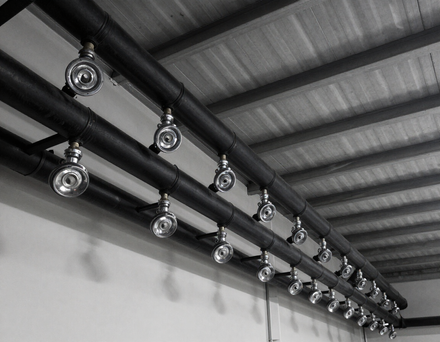 Fire sprinkler system installation in Atlanta warehouse