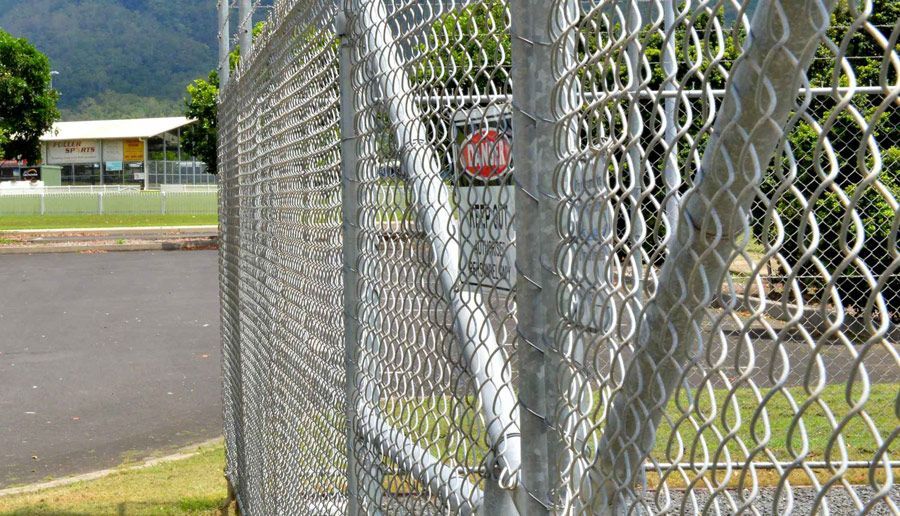 Danger Signage on Fence — Chain Wire Fencing in Townsville, QLD